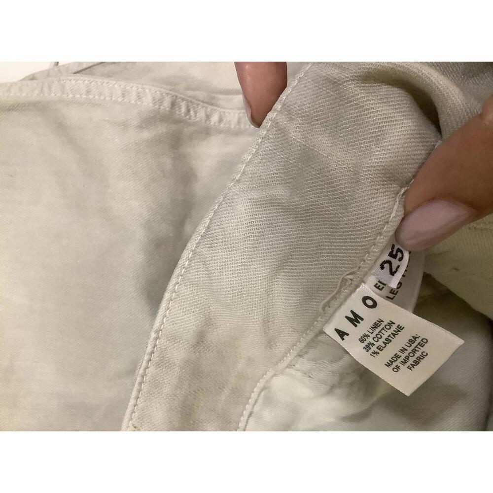 AMO Wide Leg Edith Trouser Pant Jean Slouch Tan Khaki Pumice 25 - Picture 7 of 7